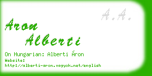 aron alberti business card